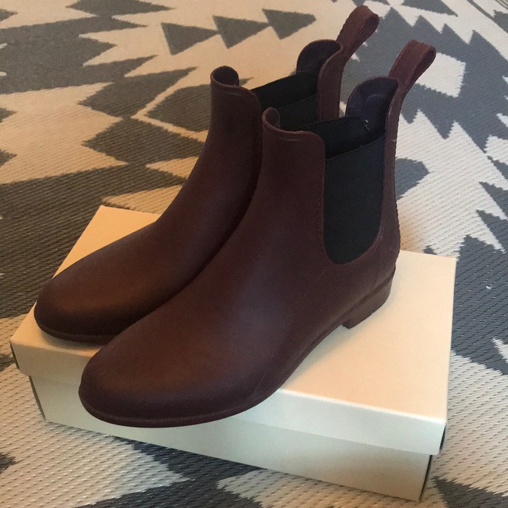J. Crew Cropped Matte Rain Booties